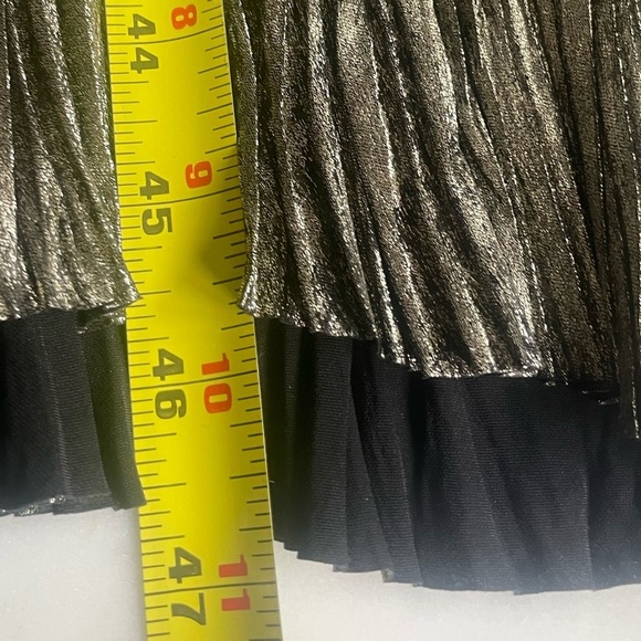 Ralph Lauren Collection Purple Label Metallic Maxi Skirt Pleated Formal Crinkle - Picture 15 of 15